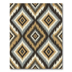 Earthy Diamond Zigzag Medallion Rug