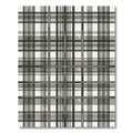 Modern Monochrome Plaid Grid Rug