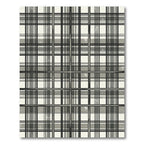 Modern Monochrome Plaid Grid Rug