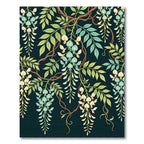 Ethereal Wisteria Cascading Botanical Art Rug