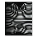 Monochromatic Gray Wave Illusion Rug