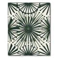 Deep Green Starburst Abstract Rug