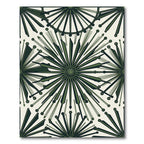 Deep Green Starburst Abstract Rug