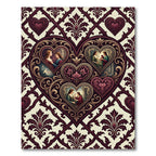 Ruby Valentine Heart Scenes Rug