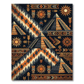 Ancestral Sun Pyramid Tribal Geometric Rug