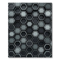 Chic Gray Hexagon Geometric Cluster Rug