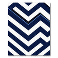 Modern Cobalt Geometric Arrow Chevron Rug
