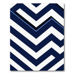 Modern Cobalt Geometric Arrow Chevron Rug