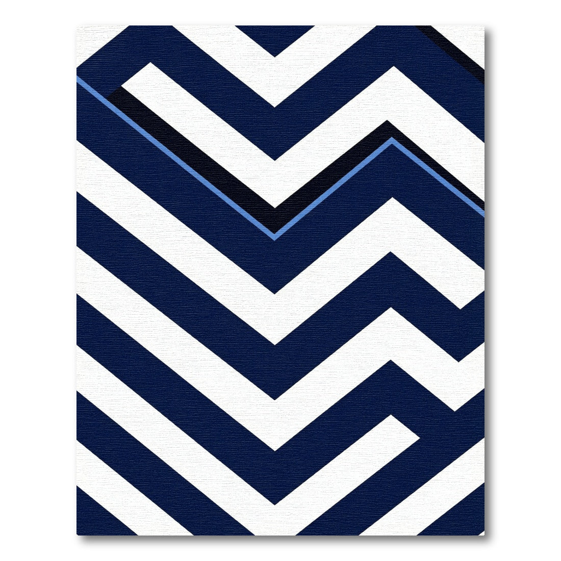 Modern Cobalt Geometric Arrow Chevron Rug