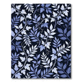 Midnight Blue Vine Leaf Artwork Rug