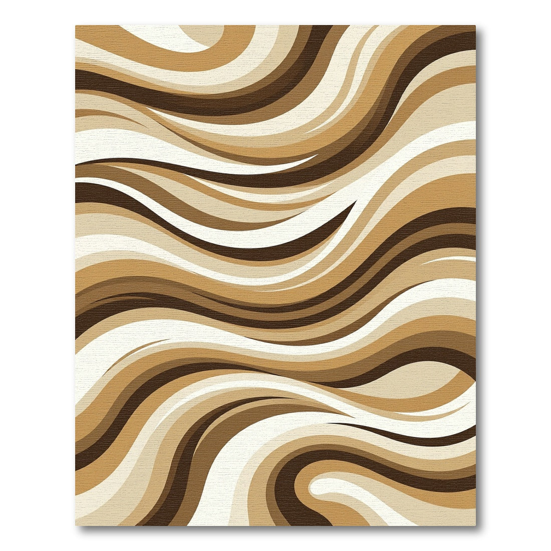 Warm Earthy Tone Swirl Rug