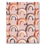 Blush Watercolor Arch Rainbow Abstract Rug
