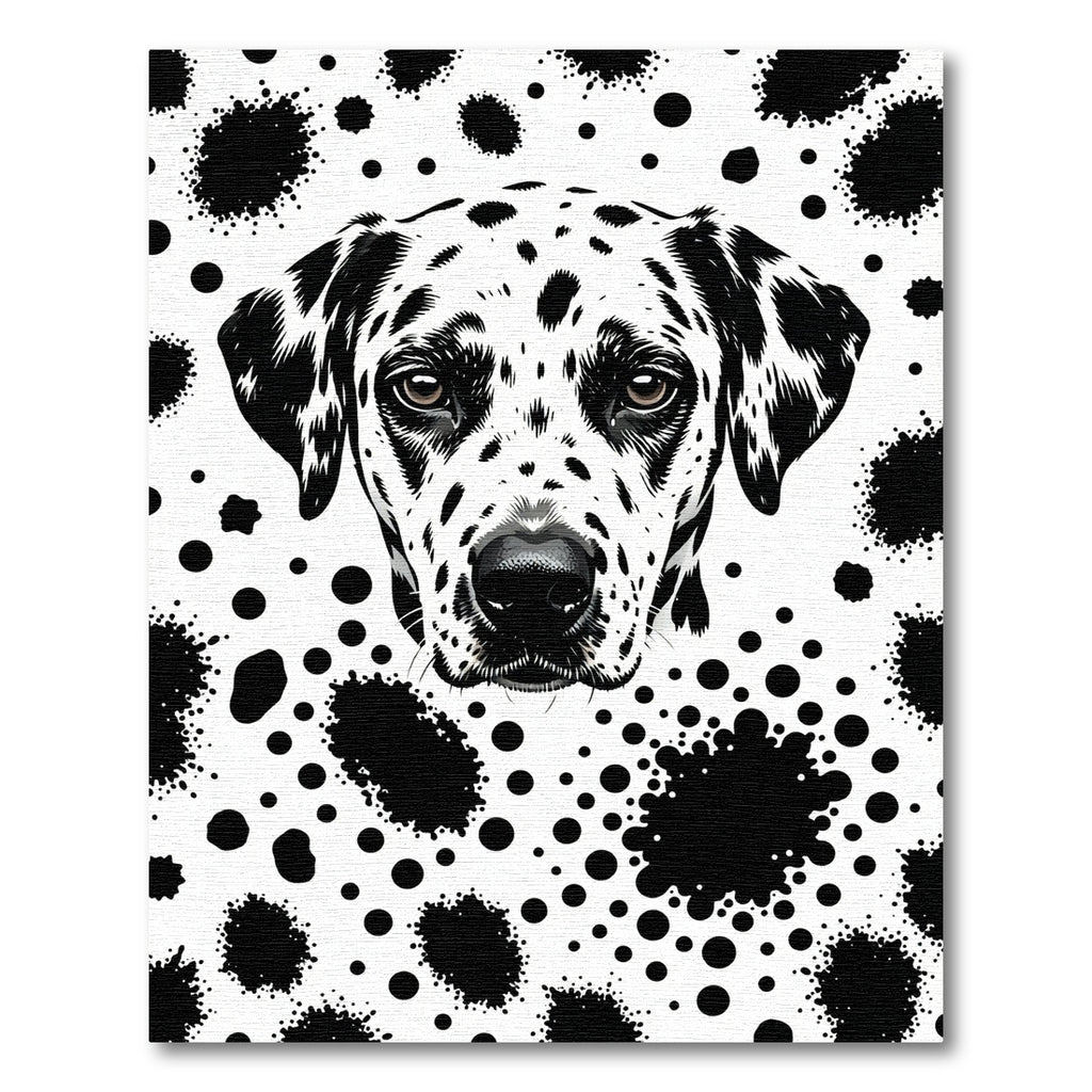 Dalmatian Spots Black White Abstract Rug