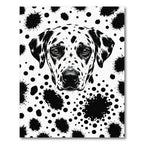 Dalmatian Spots Black White Abstract Rug