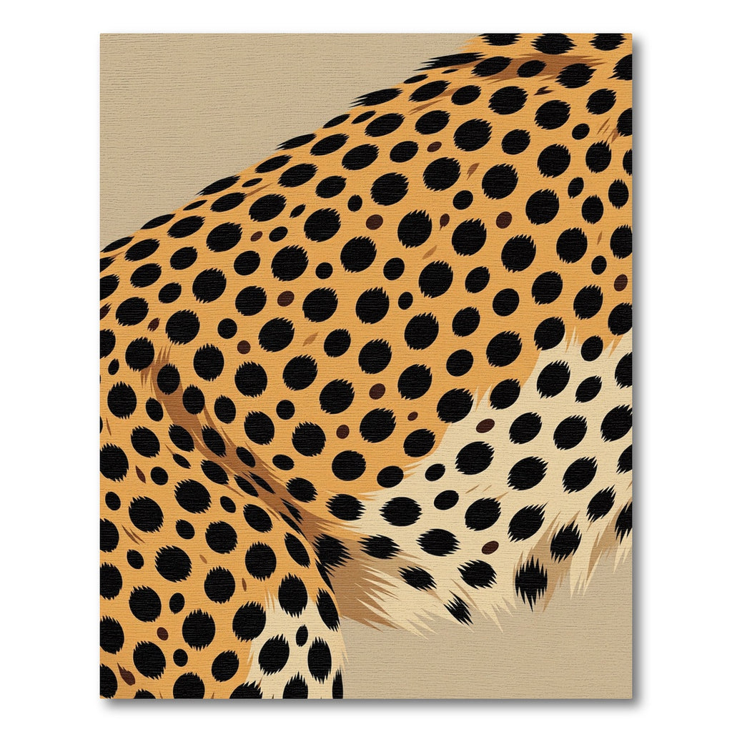 Golden Spotted Cheetah Fur Abstract Rug