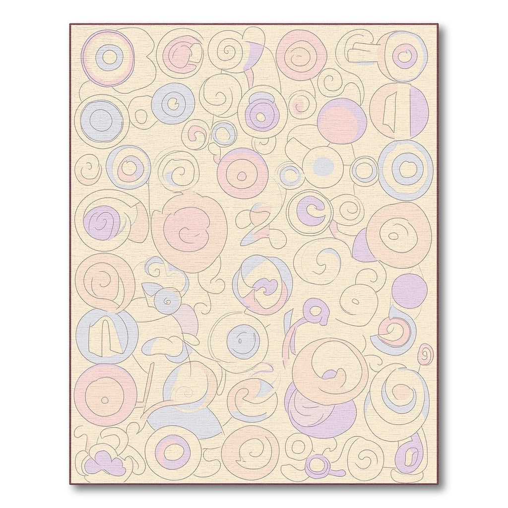 Soft Pastel Swirls Abstract Composition Rug