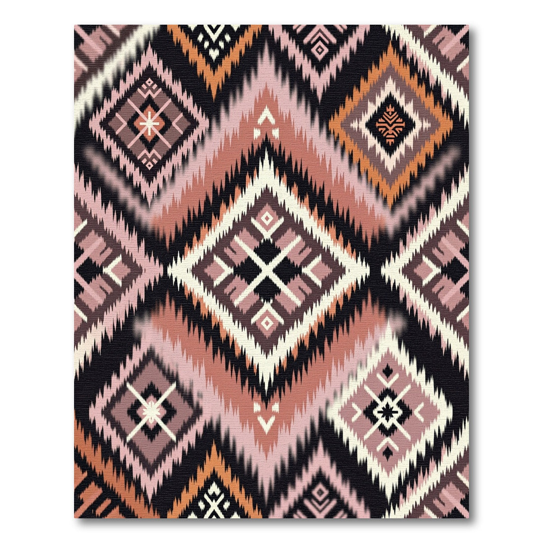 Earthy Southwestern Geometric Diamond Aztec Rug