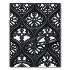 Black Gothic Arch Staircase Medallion Rug