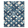 Lattice Blue Geometric Nordic Cross Rug