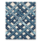 Lattice Blue Geometric Nordic Cross Rug