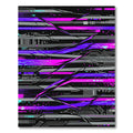 Neon Cyberpunk Abstract Digital Glitch Rug