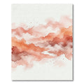 Coral Watercolor Abstract Cloud Wash Rug