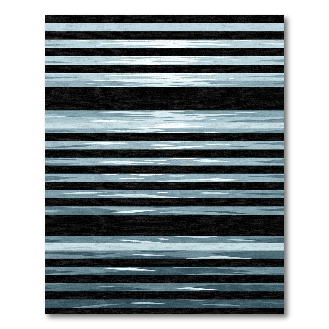 Cool Blue Water Ripples Rug
