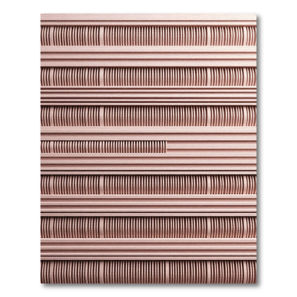 Rose Gold Textured Striped Rug