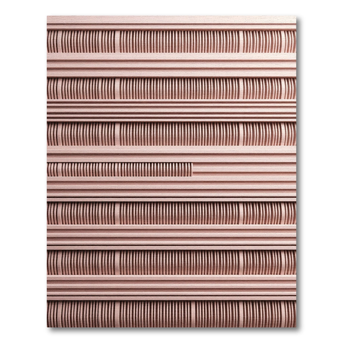 Rose Gold Textured Striped Rug