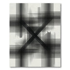 Monochromatic Abstract Intersecting Line Art Rug
