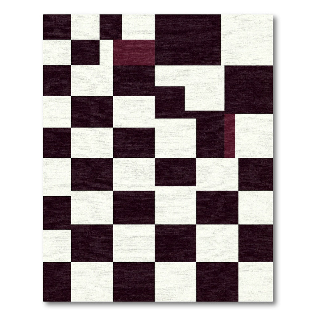 Monochromatic Checkerboard Blocks Rug
