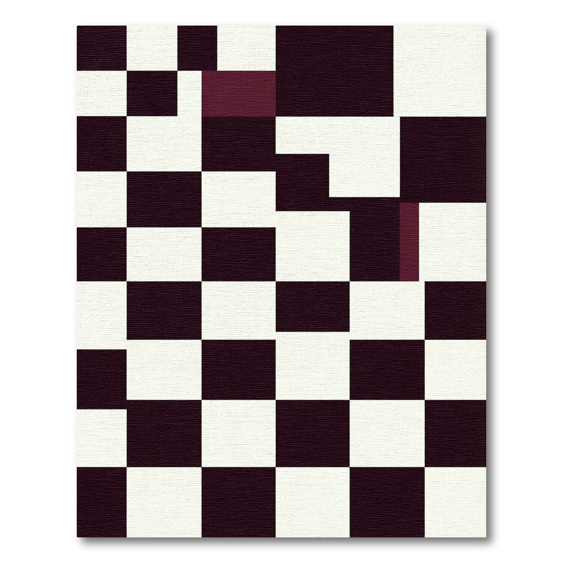 Monochromatic Checkerboard Blocks Rug