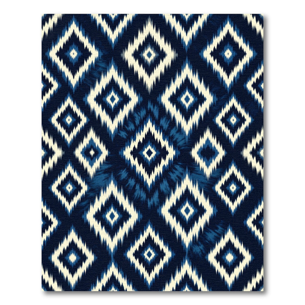 Indigo Geometric Tribal Diamond Art Rug
