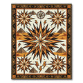 Celestial Pyramid Star Geometric Earth Tones Rug