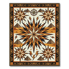 Celestial Pyramid Star Geometric Earth Tones Rug