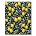 Vibrant Lemon Grove Botanical Navy Rug