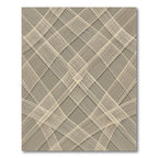 Modern Taupe Intersecting Grid Overlay Rug
