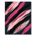 Pink Feather Abstract Brush Stroke Rug