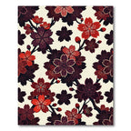 Crimson Cherry Blossom Branch Arrangement Rug