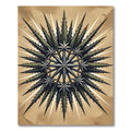 Earthy Green Thistle Compass Star Medallion Rug