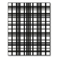 Bold Black White Grid Checkered Rug