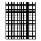 Bold Black White Grid Checkered Rug