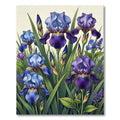 Vibrant Purple Iris Garden Botanical Rug