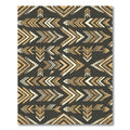Golden Tribal Arrows Background Rug
