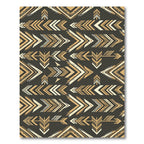 Golden Tribal Arrows Background Rug