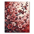 Crimson Cherry Blossom Branches Rug