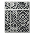 Sophisticated Ivory Geometric Intertwined Lattice Rug