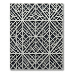 Sophisticated Ivory Geometric Intertwined Lattice Rug