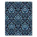Classic Blue Floral Damask Rug