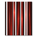 Crimson White Vertical Stripe Composition Rug